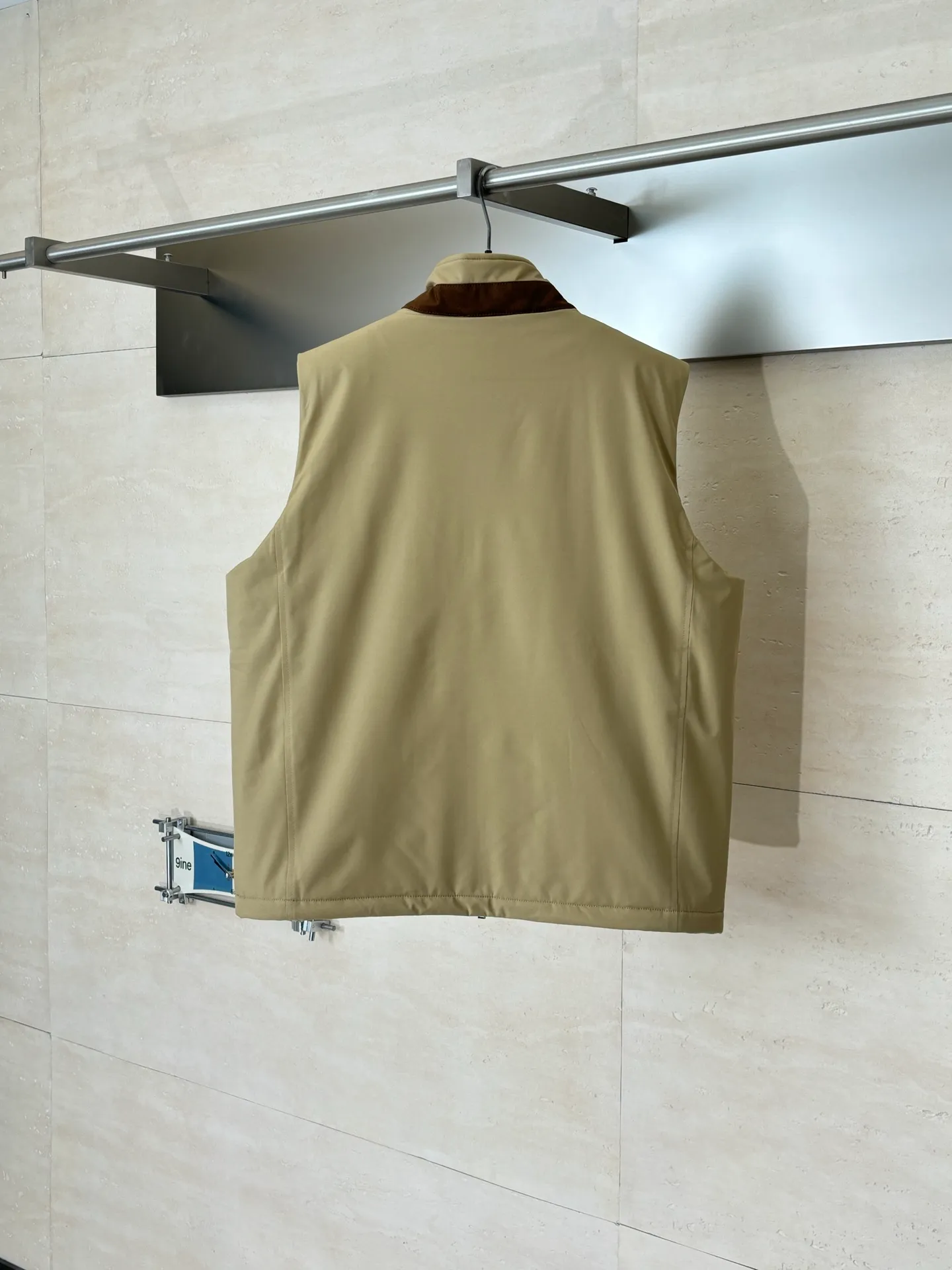 P570 Ralph Laure*/Ralph Lauren FW25 Polo gabardine down sleeveless zipper vest jacket Size: S/M/L/XL